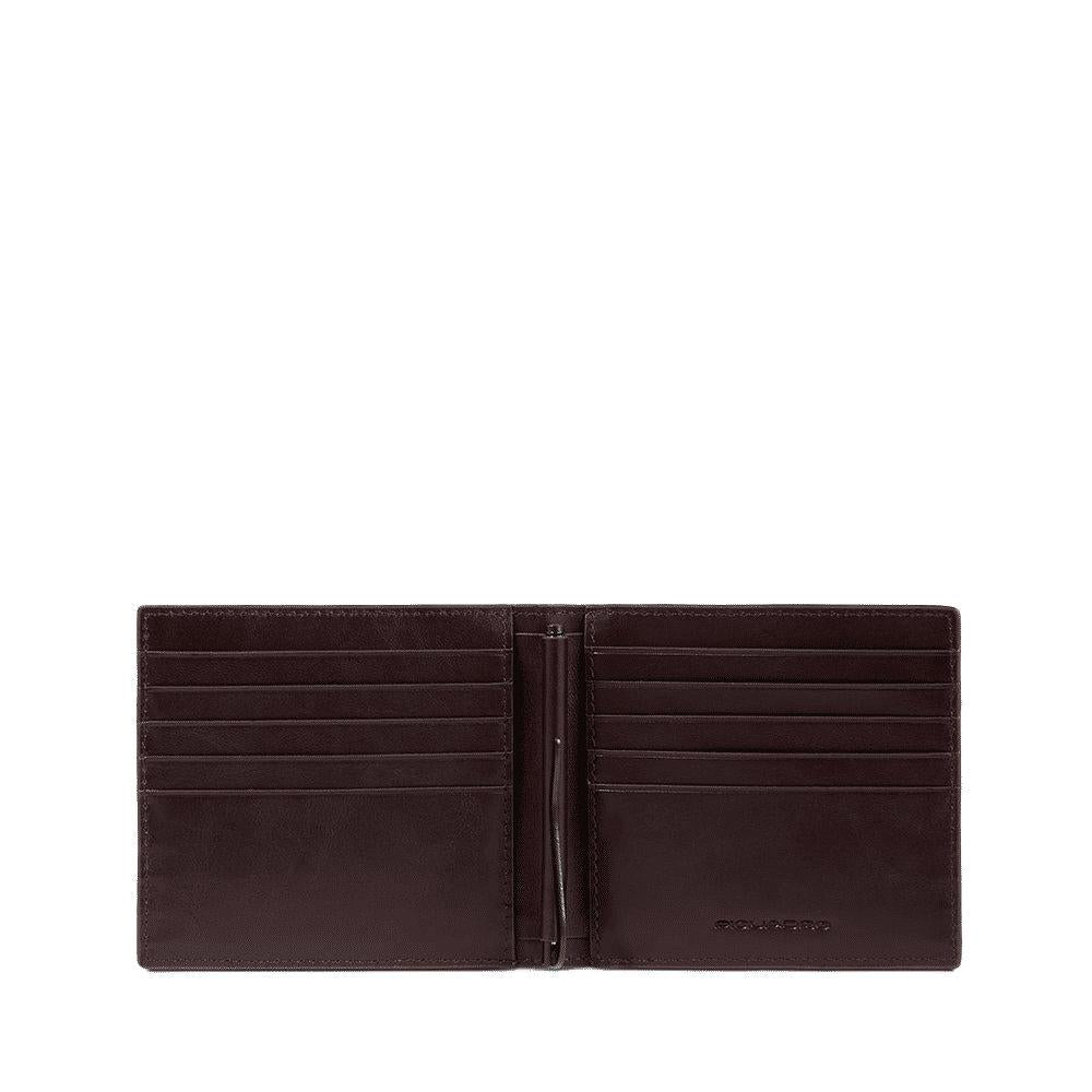 PIQUADRO Portafoglio con molla porta dollari in pelle Marrone 