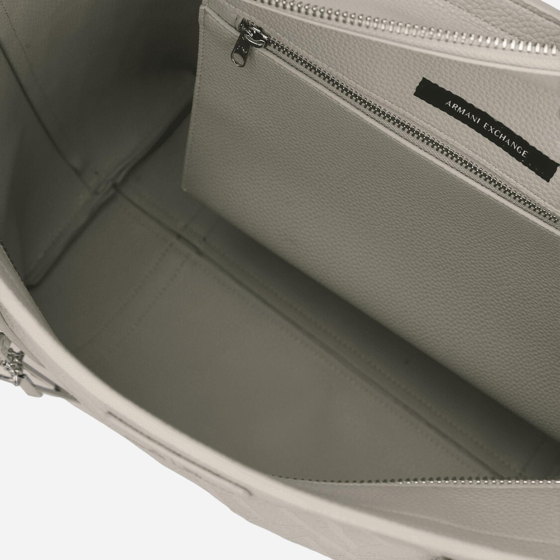 ARMANI EXCHANGE Silvye Monogram borsa shopping a spalla DUST/DUST 