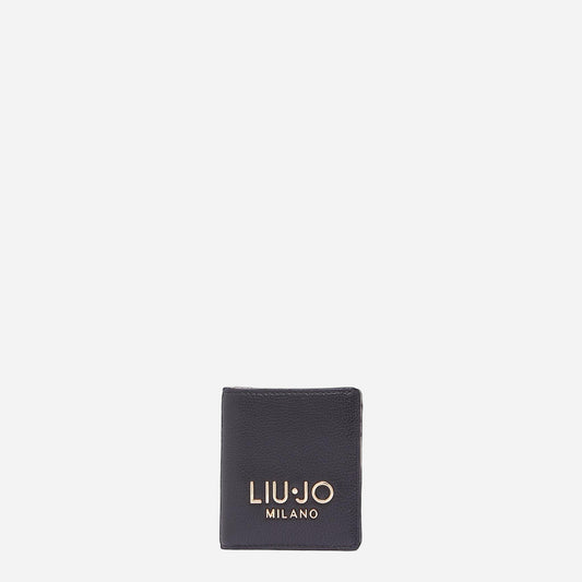 LIU JO Porta tessere con logo BLACK 
