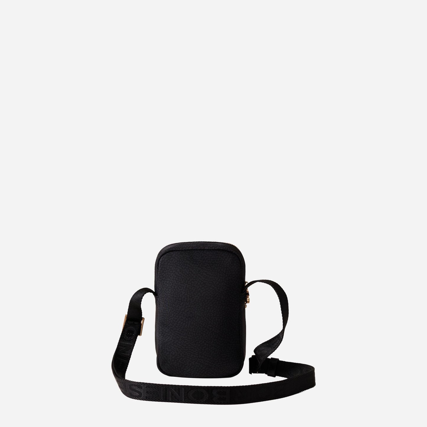 borbonese PORTA SMARTPHONE A TRACOLLA DARK BLACK 