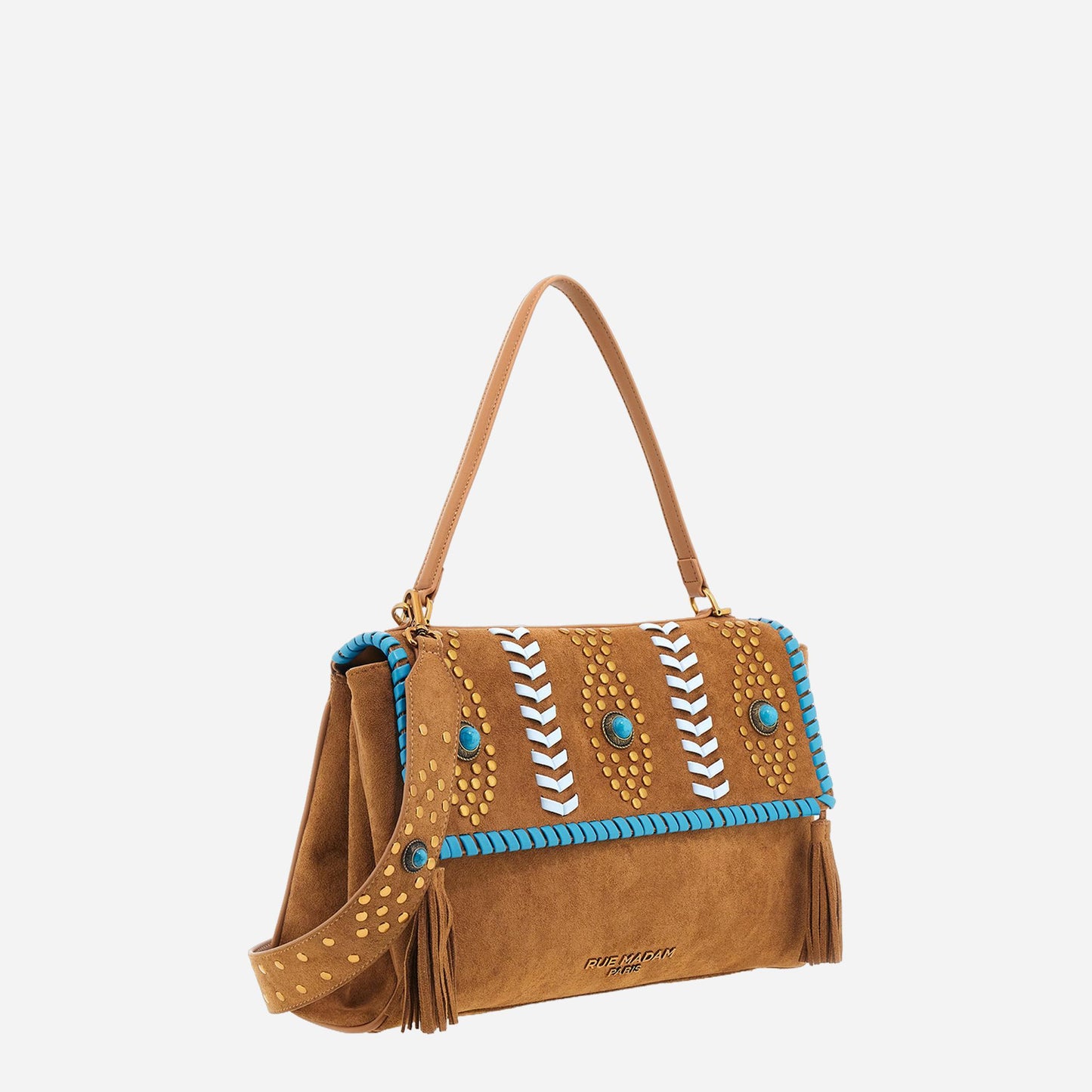 RUE MADAM LES JOURS XL ETNIC SUEDE COGNAC 