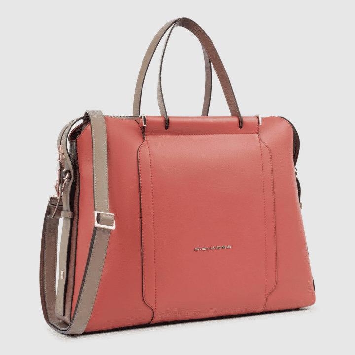 PIQUADRO Borsa donna porta pc e porta iPad®Pro 12,9" arancio/marrone 