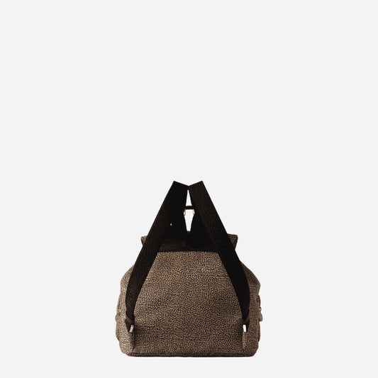 borbonese GEMINI ZAINO MEDIUM OP NATURALE/NERO 