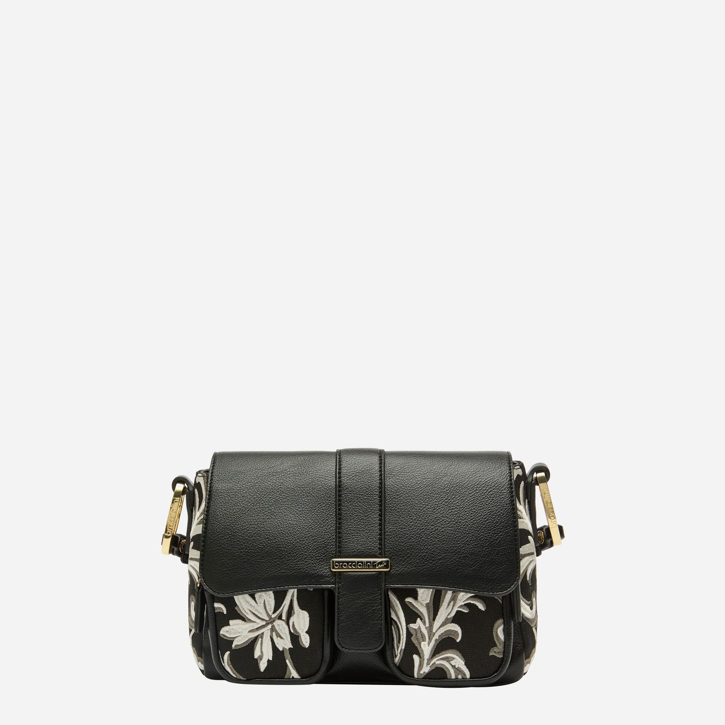 Braccialini BORSA BRACCIALINI JINNY TESSUTO/POLISYNT RAMAGE NERO 