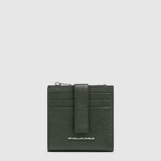 PIQUADRO Portacarte di credito donna in pelle Verde 