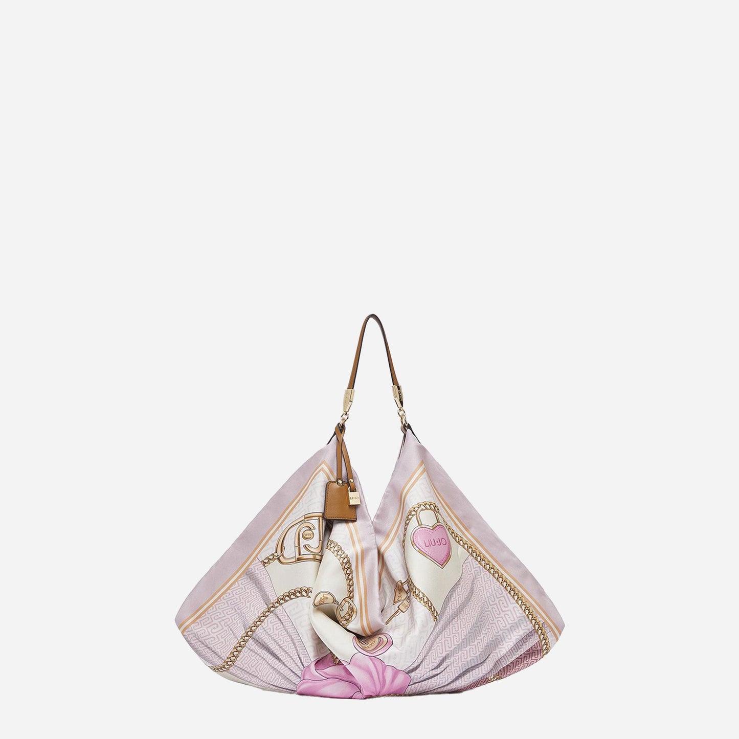 LIU JO Borsa foulard media St.metall.soft peony 