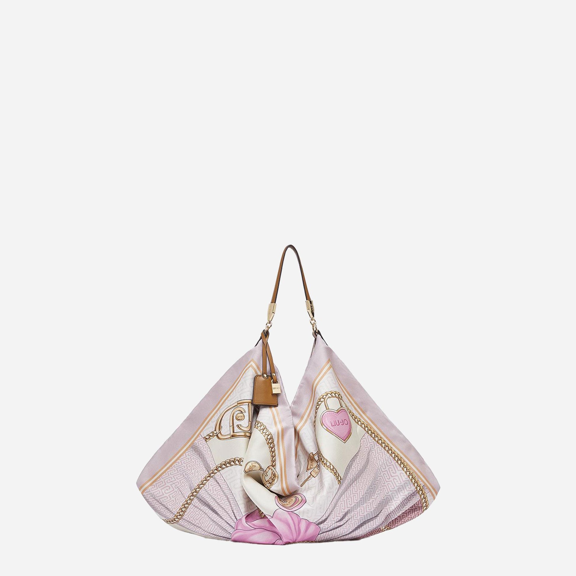 LIU JO Borsa foulard media St.metall.soft peony 
