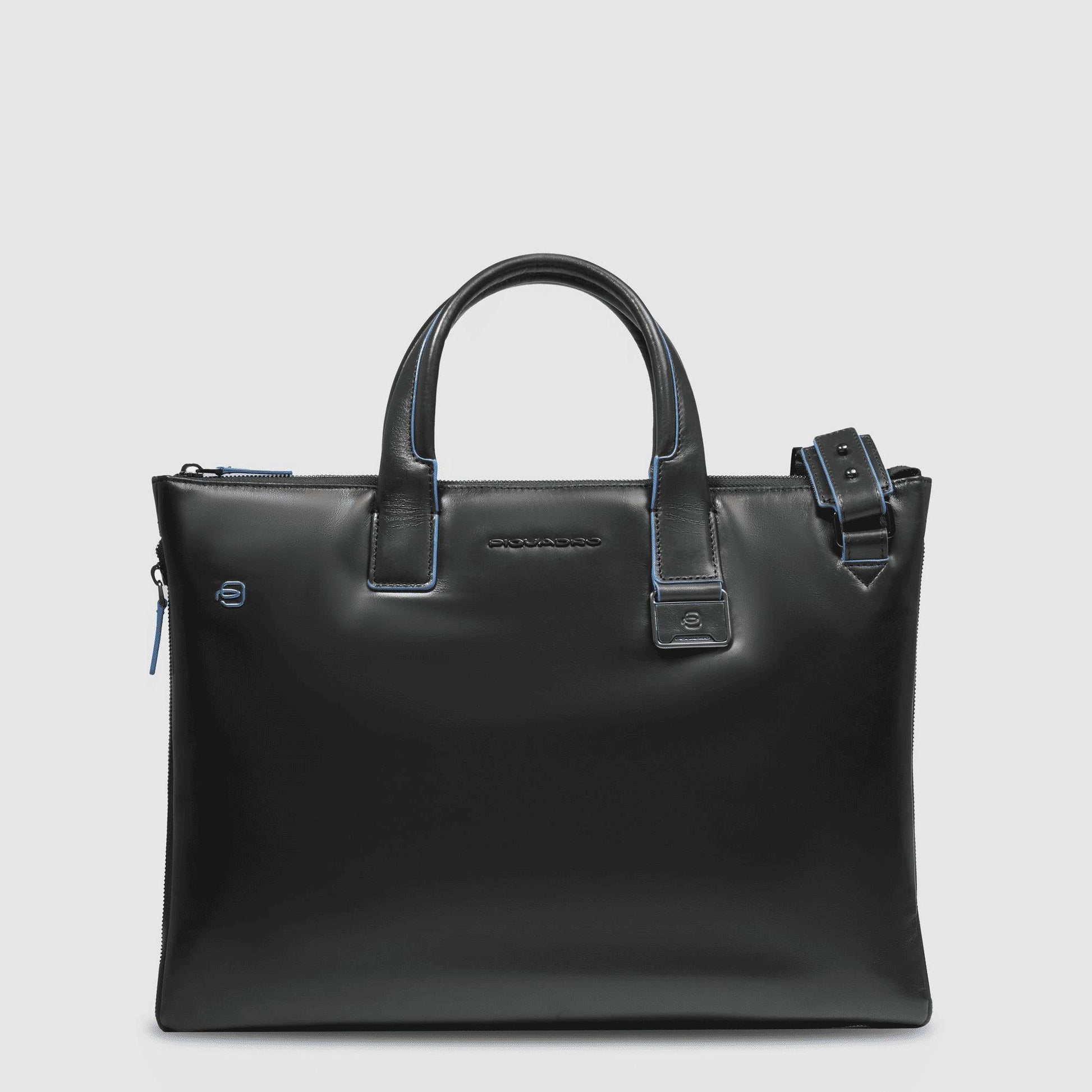 PIQUADRO Borsa sottile porta pc e porta iPad® in pelle Nero 