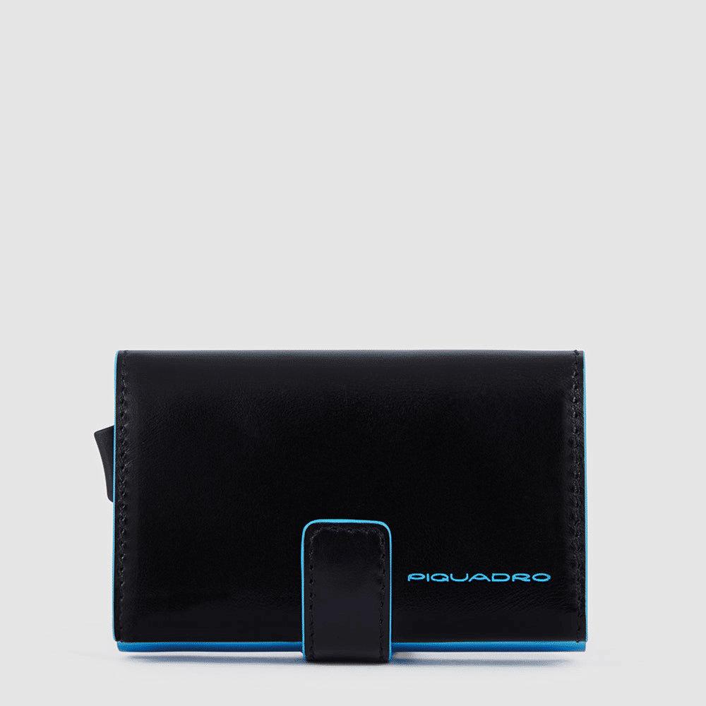 PIQUADRO Portacarte di credito in metallo Nero 