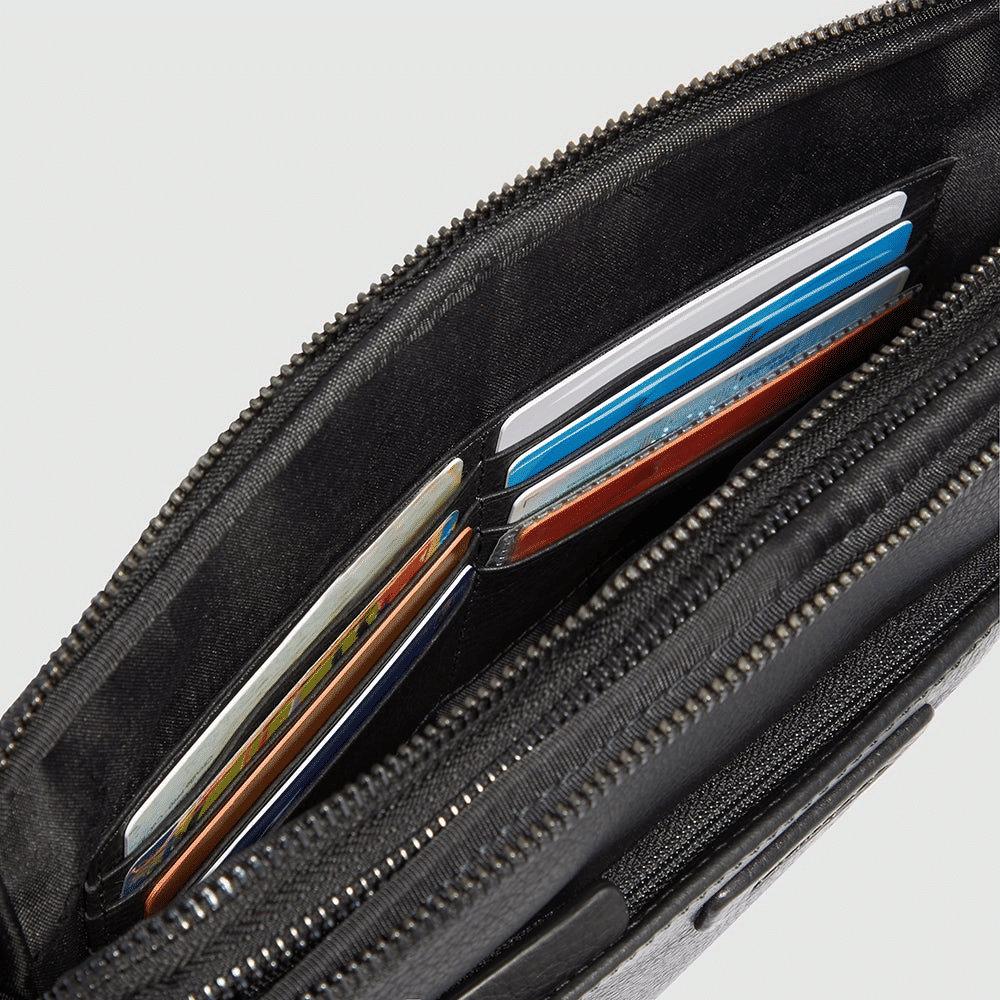 PIQUADRO Pochette uomo porta iPad®mini in pelle Nero 