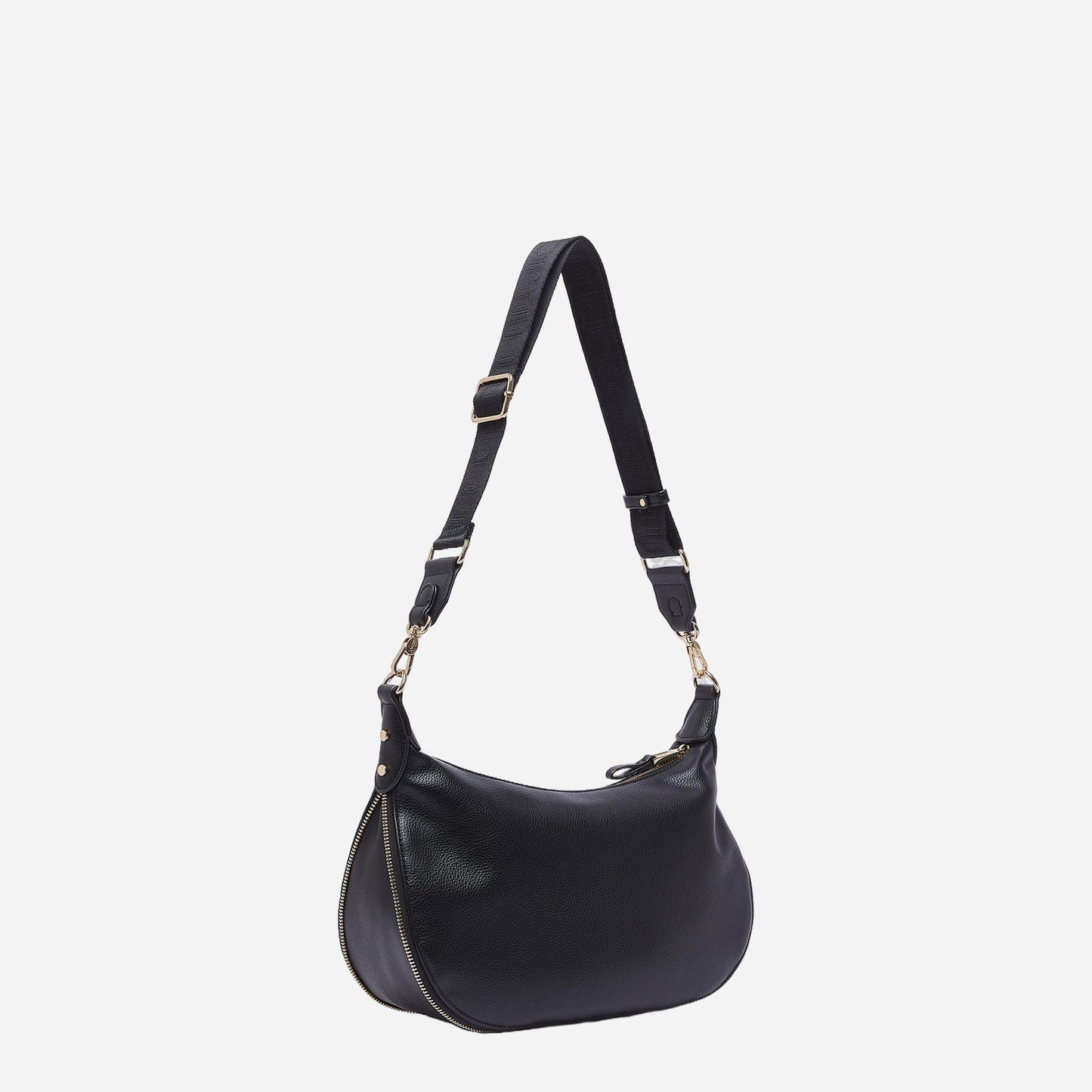 LIU JO Borsa a spalla media jacquard BLACK 