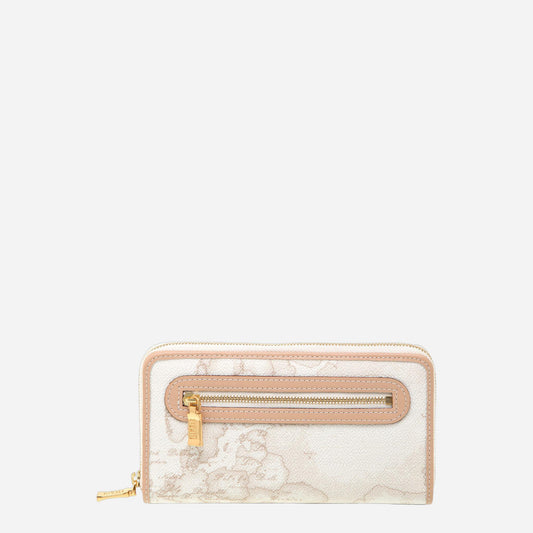 ALVIERO MARTINI Geo white Portafogli grande con zip Geo White 
