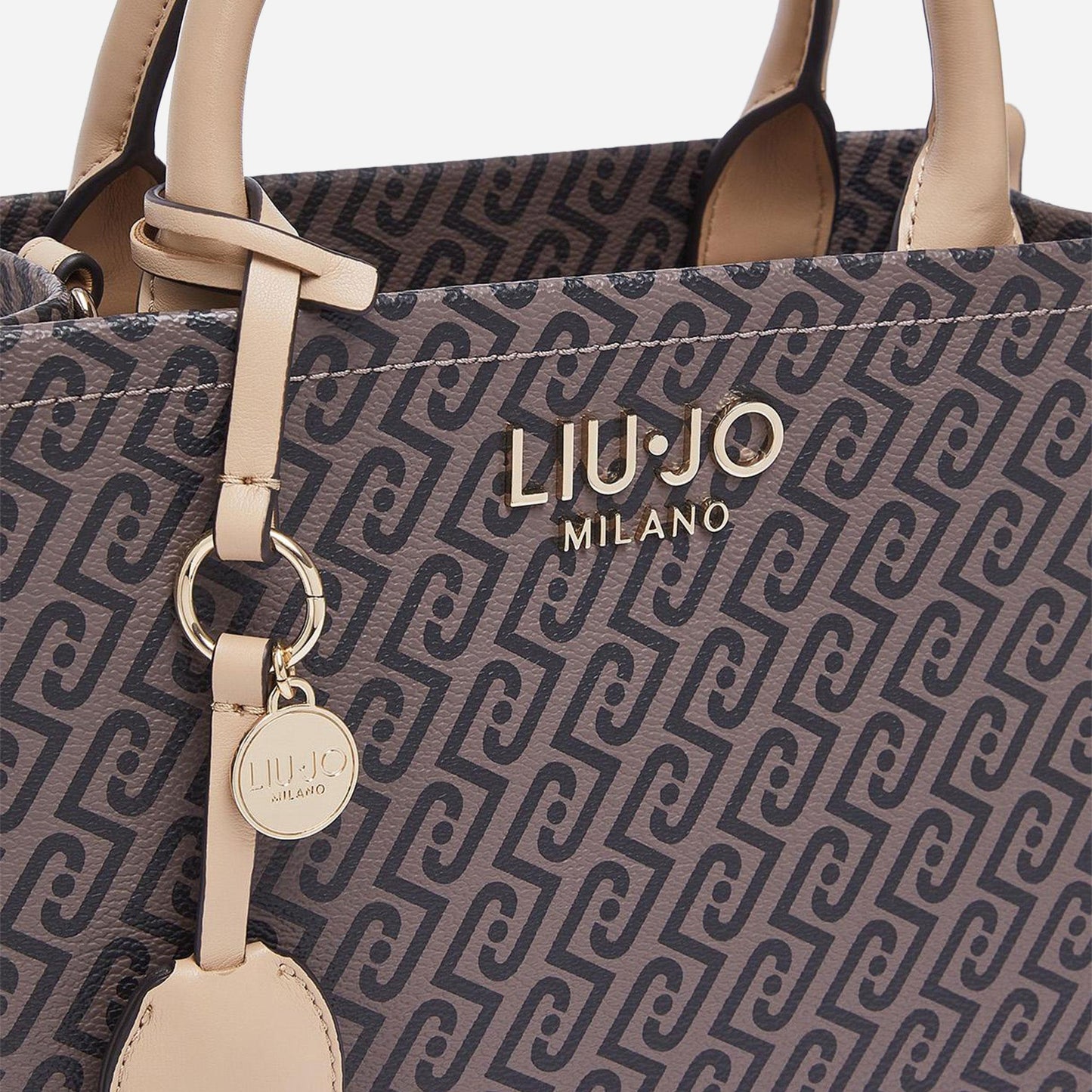 LIU JO Borsa piccola jacquard Testa moro/dk.cipria 