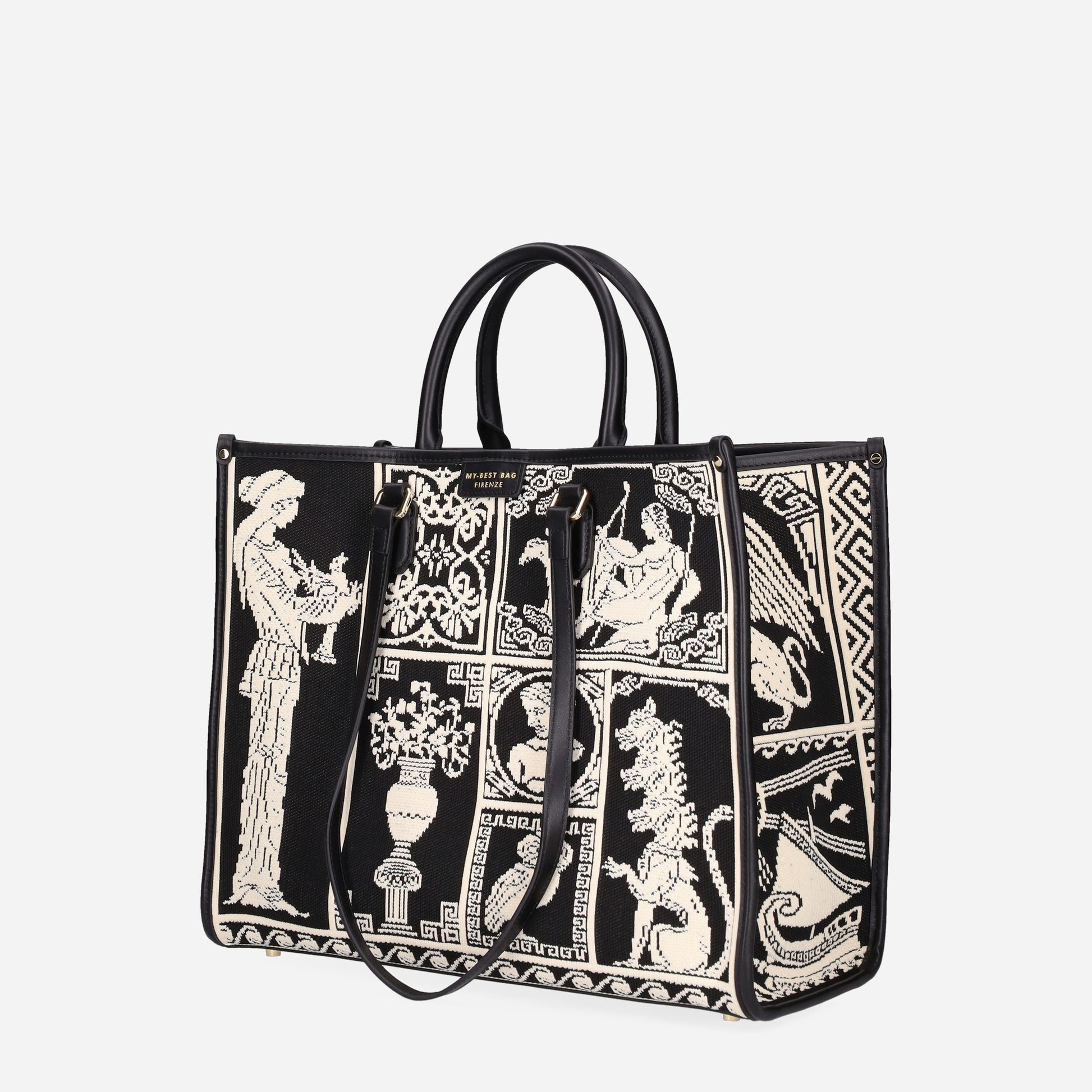 MY BEST BAG ATENA AGORÀ BIG BLACK/WHITE 