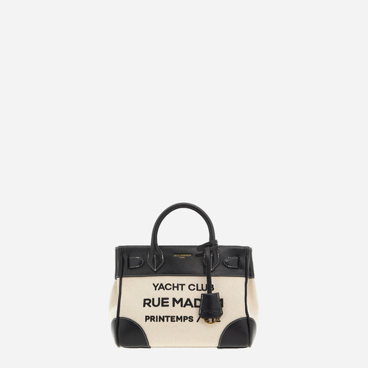 RUE MADAM RIVIERA MINI TOTE CANVAS BLACK 