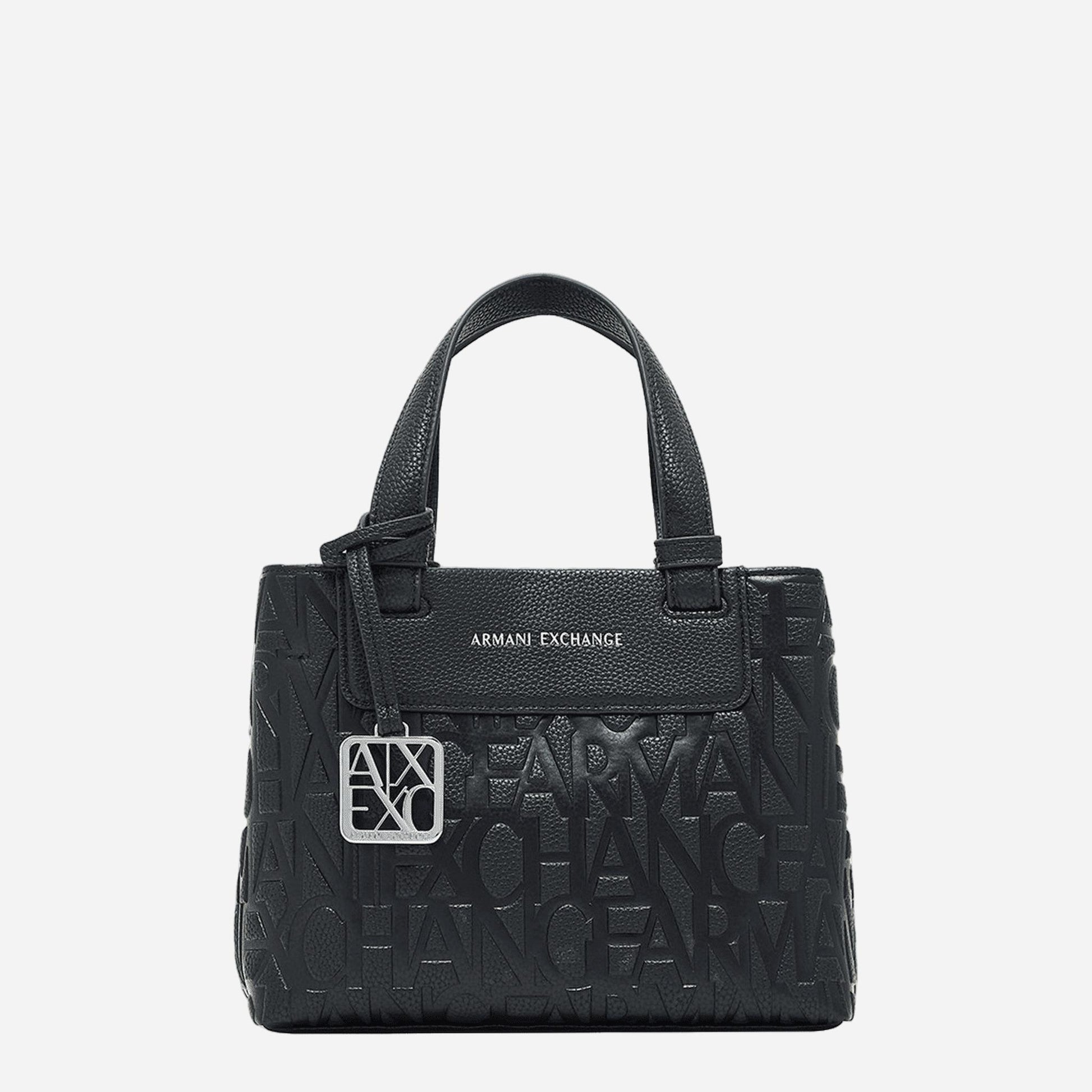 ARMANI EXCHANGE Shopping logo all over BLACK 