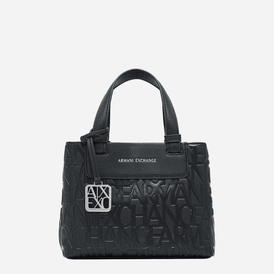 ARMANI EXCHANGE Shopping logo all over BLACK 