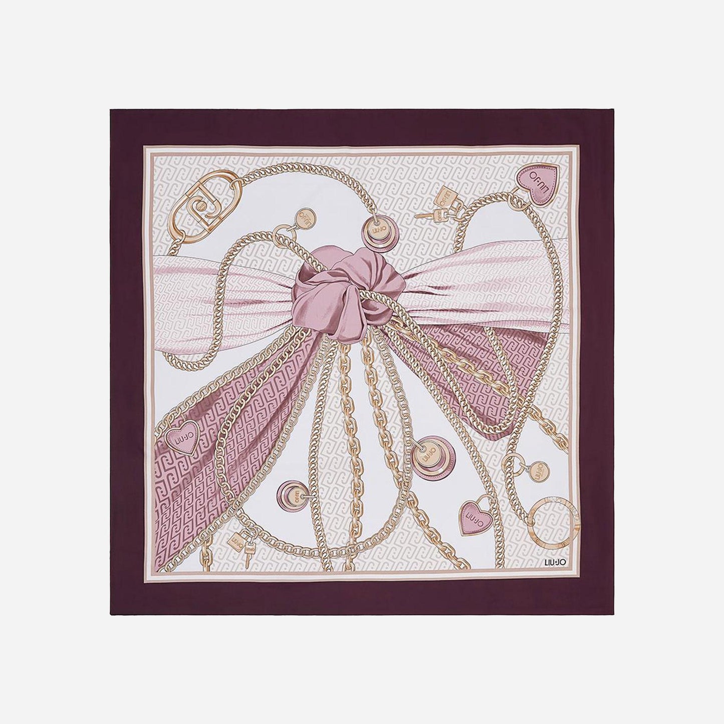 LIU JO Foulard grande con fiocco CRANBERRY 