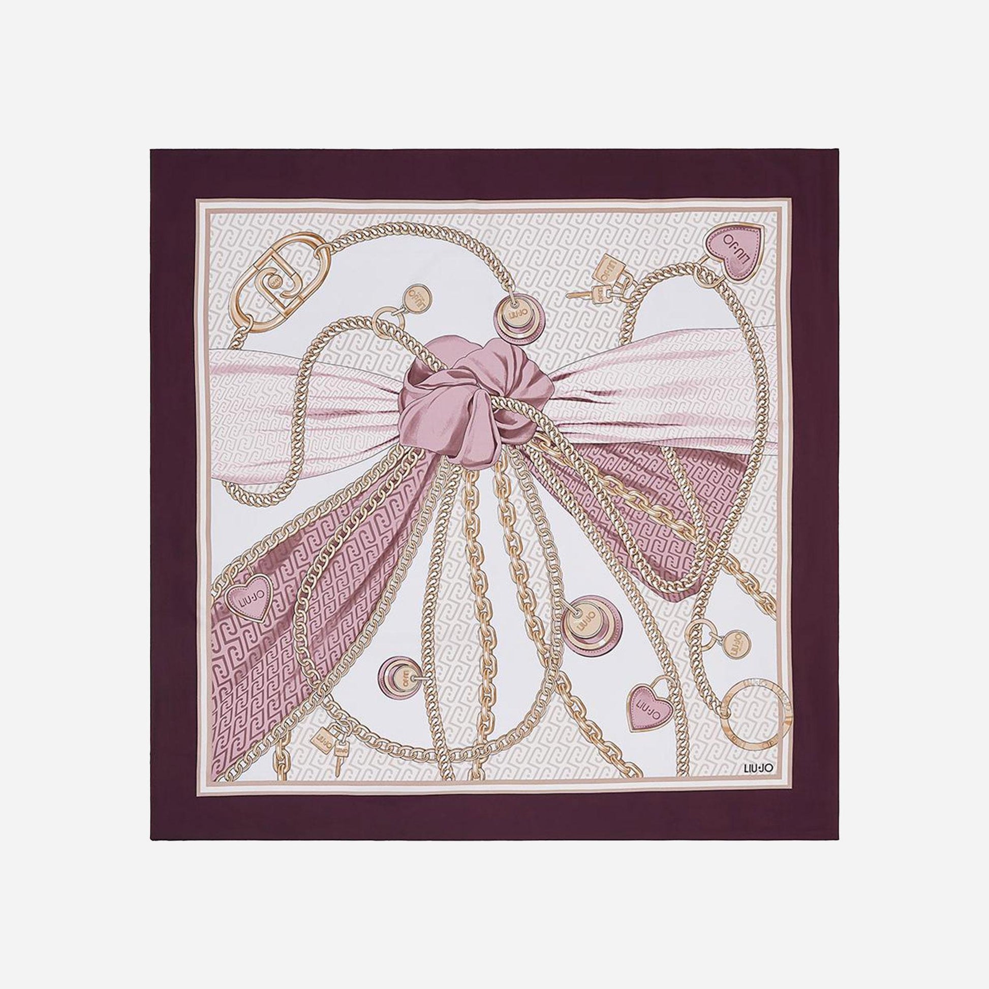 LIU JO Foulard grande con fiocco CRANBERRY 