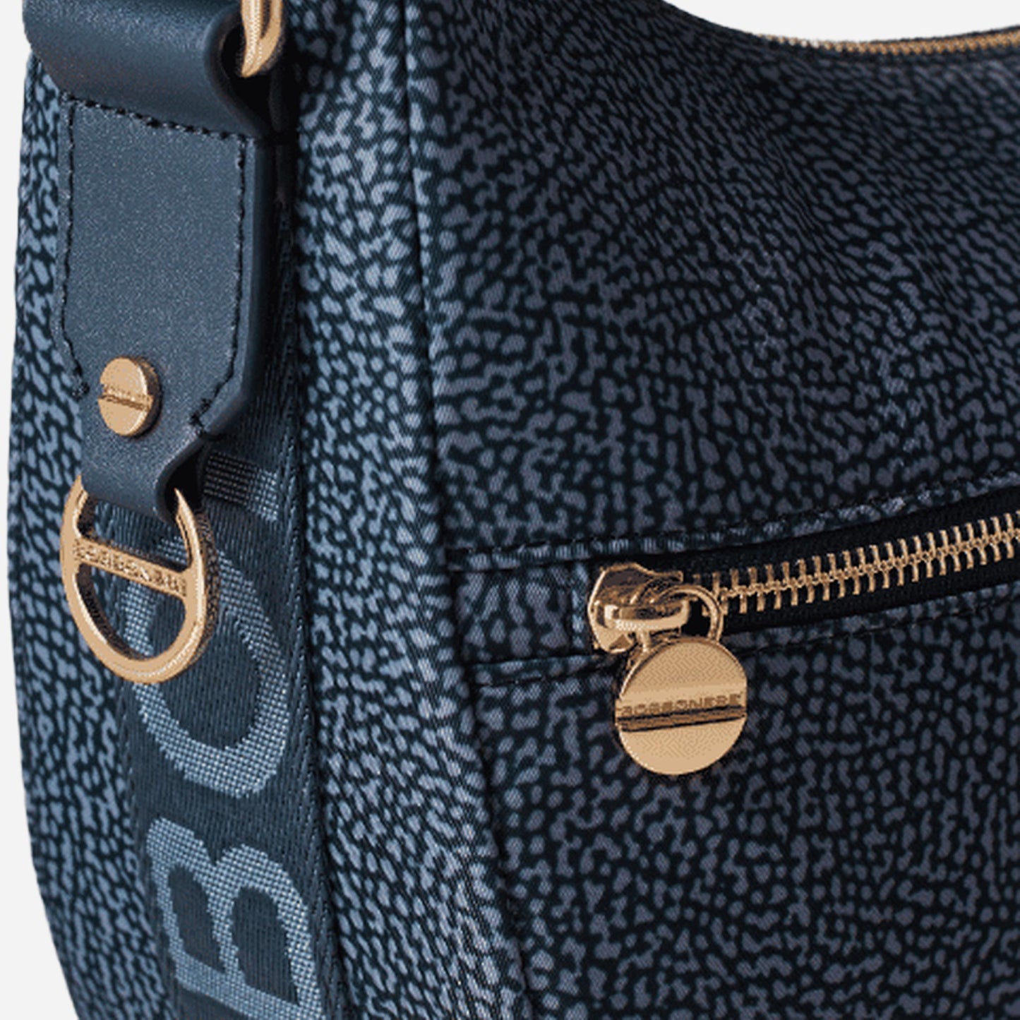 borbonese ECO LINE LUNA BAG MIDDLE Blu lapis 