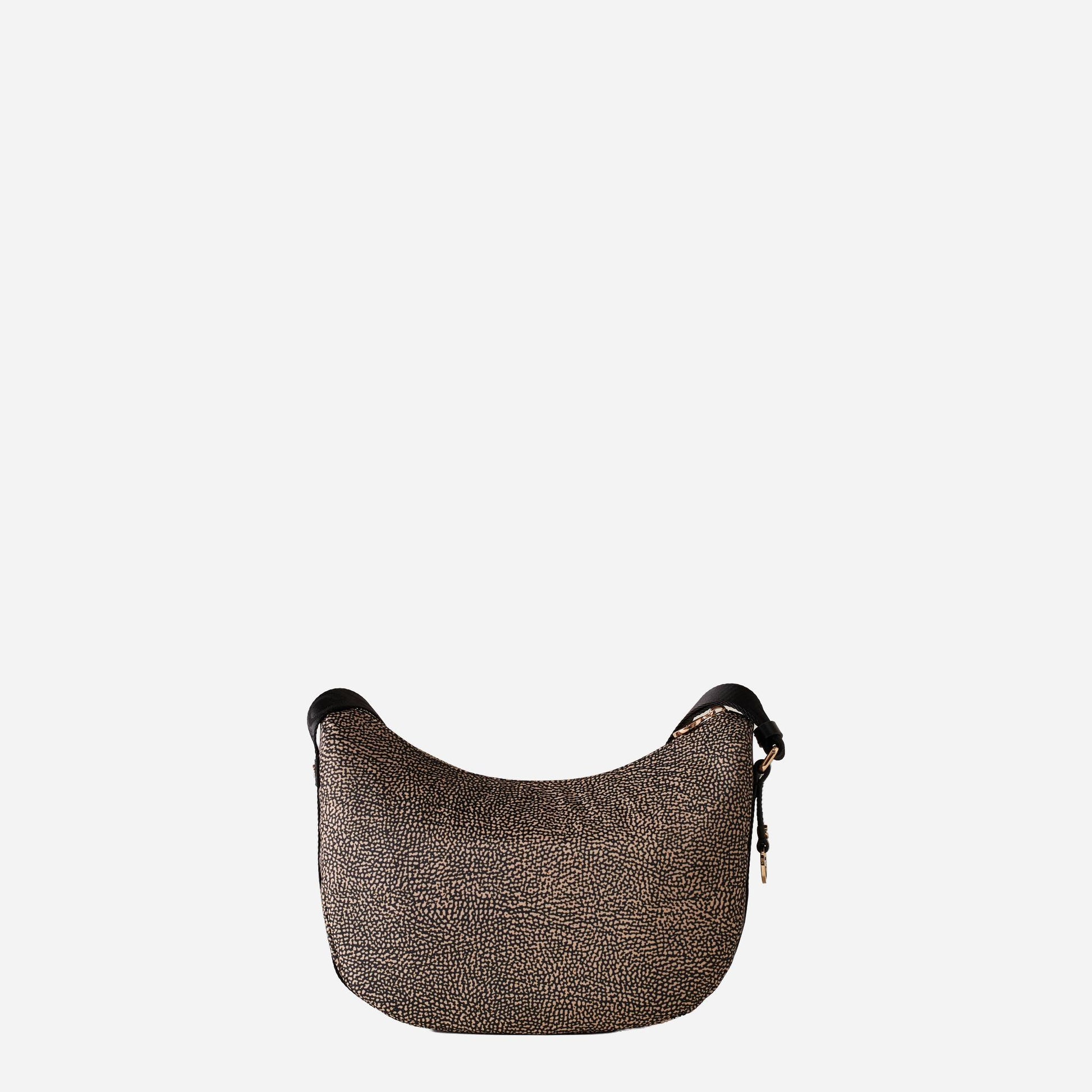 borbonese ECO LINE LUNA BAG SMALL OP NATURALE/NERO 