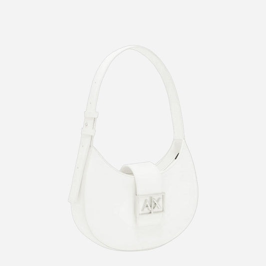 ARMANI EXCHANGE Borsa a tracolla in tessuto Off White 