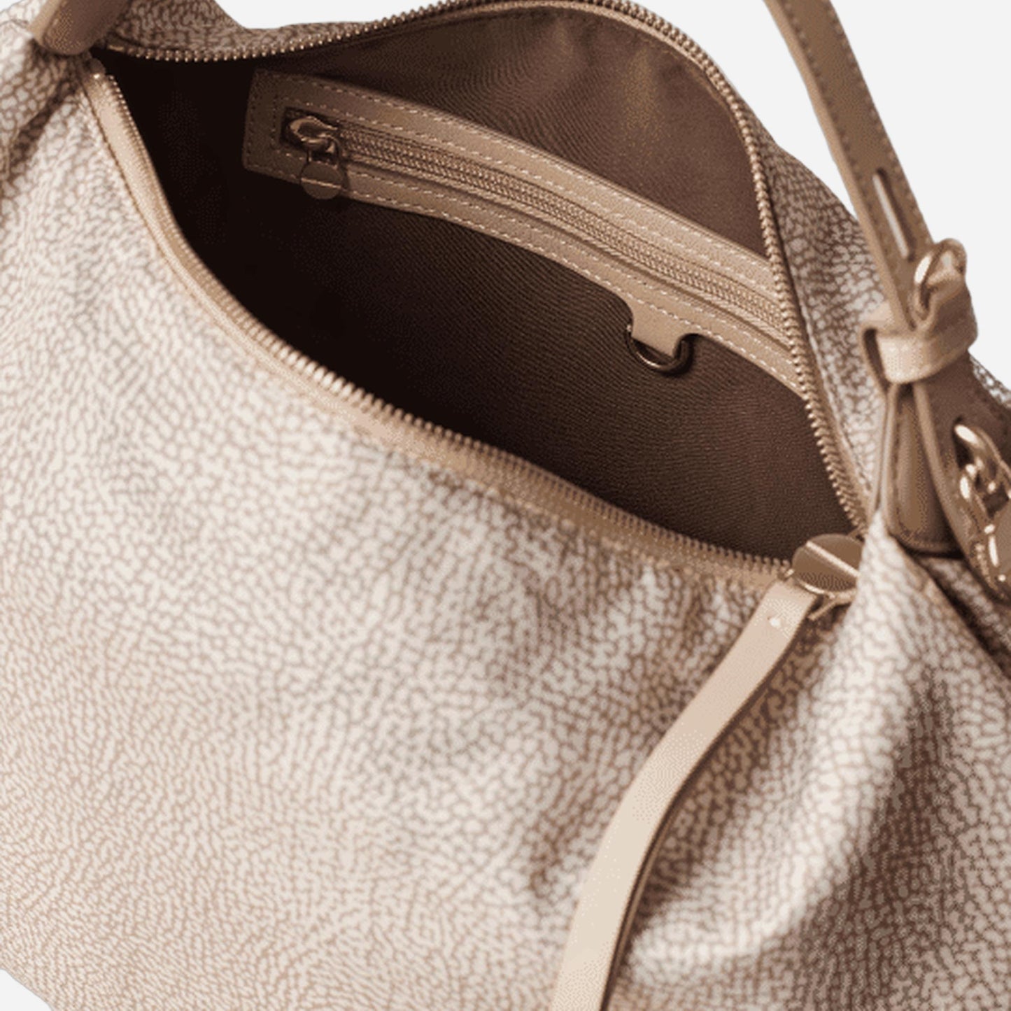 borbonese PRIVE BORSA HOBO MEDIUM Sabbia 
