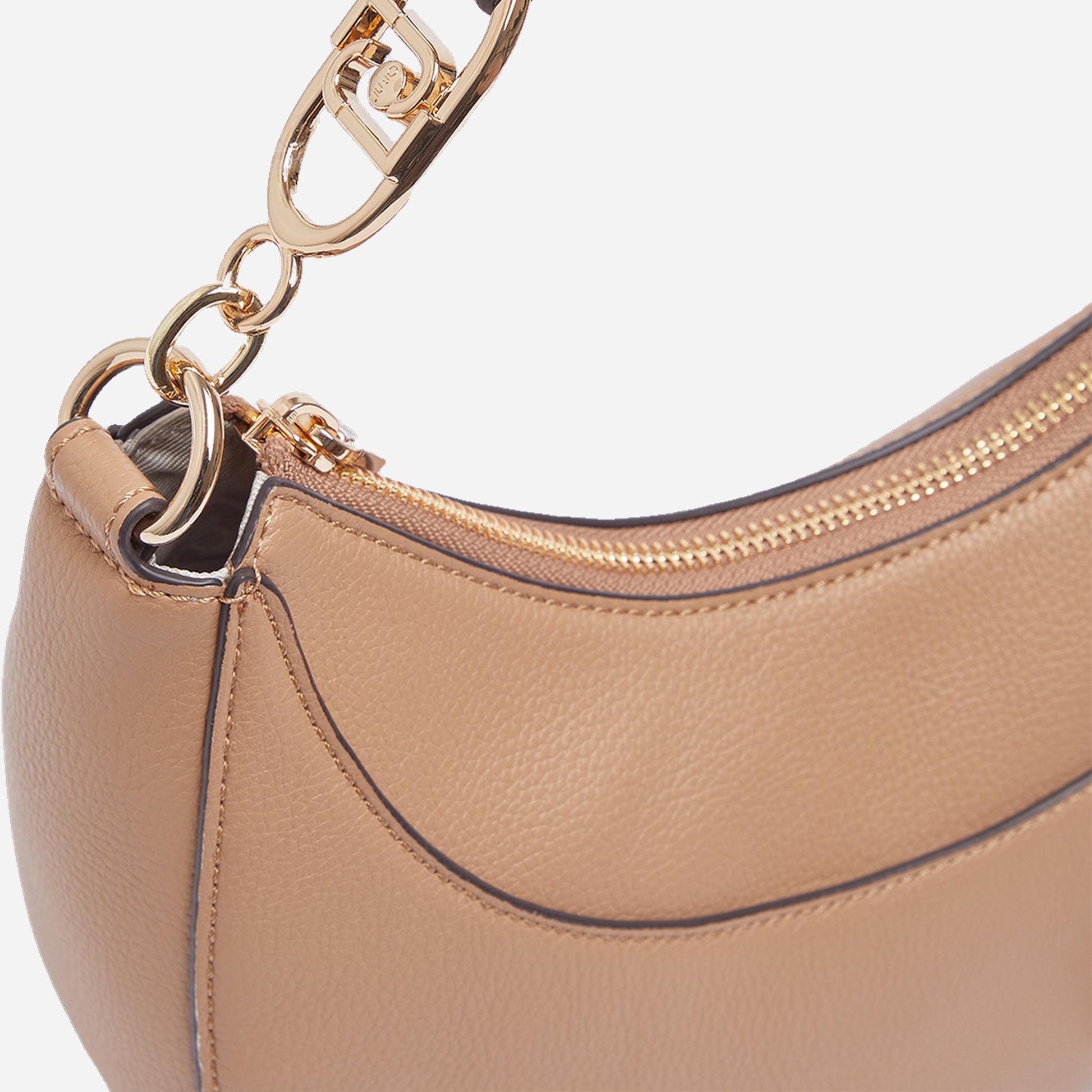 LIU JO Borsa hobo media con charm Cammello 