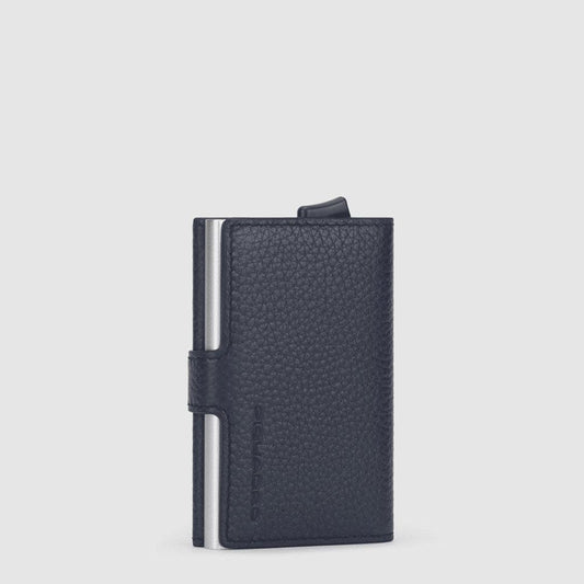 PIQUADRO Portacarte di credito in metallo Blu 
