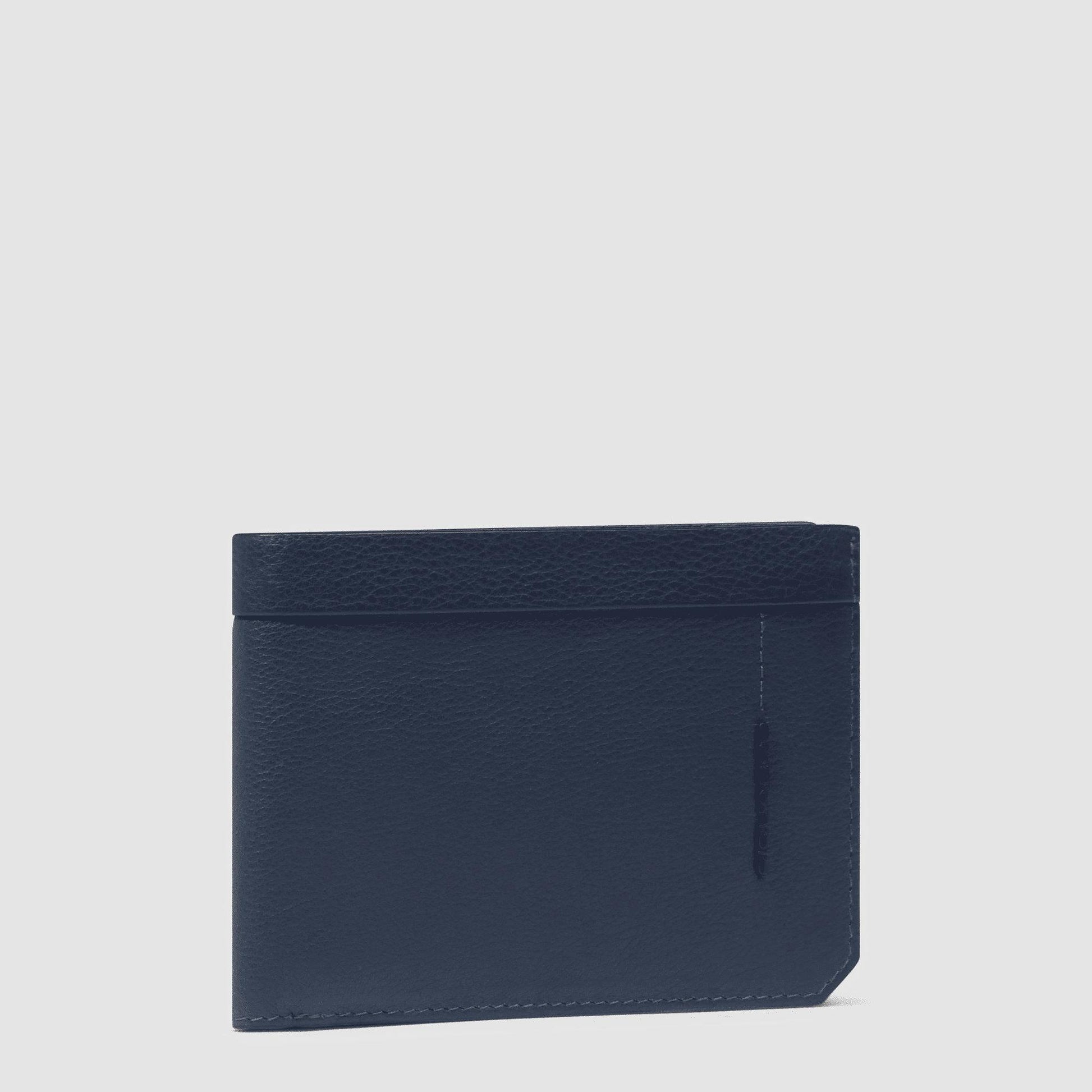 PIQUADRO Portafogli uomo in pelle con portamonete Blu 