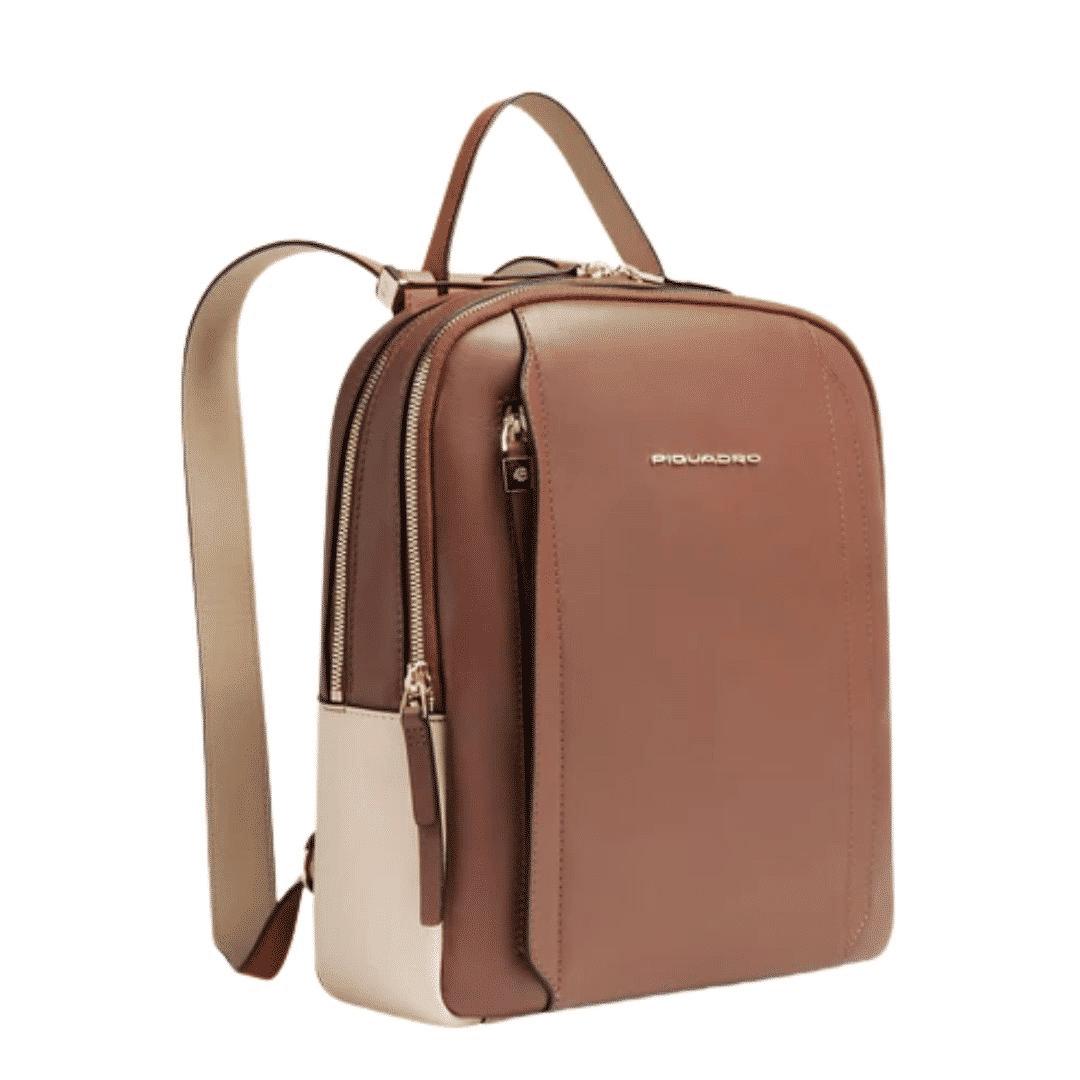 PIQUADRO Zaino donna porta iPad®Pro 12,9" Marrone/beige 