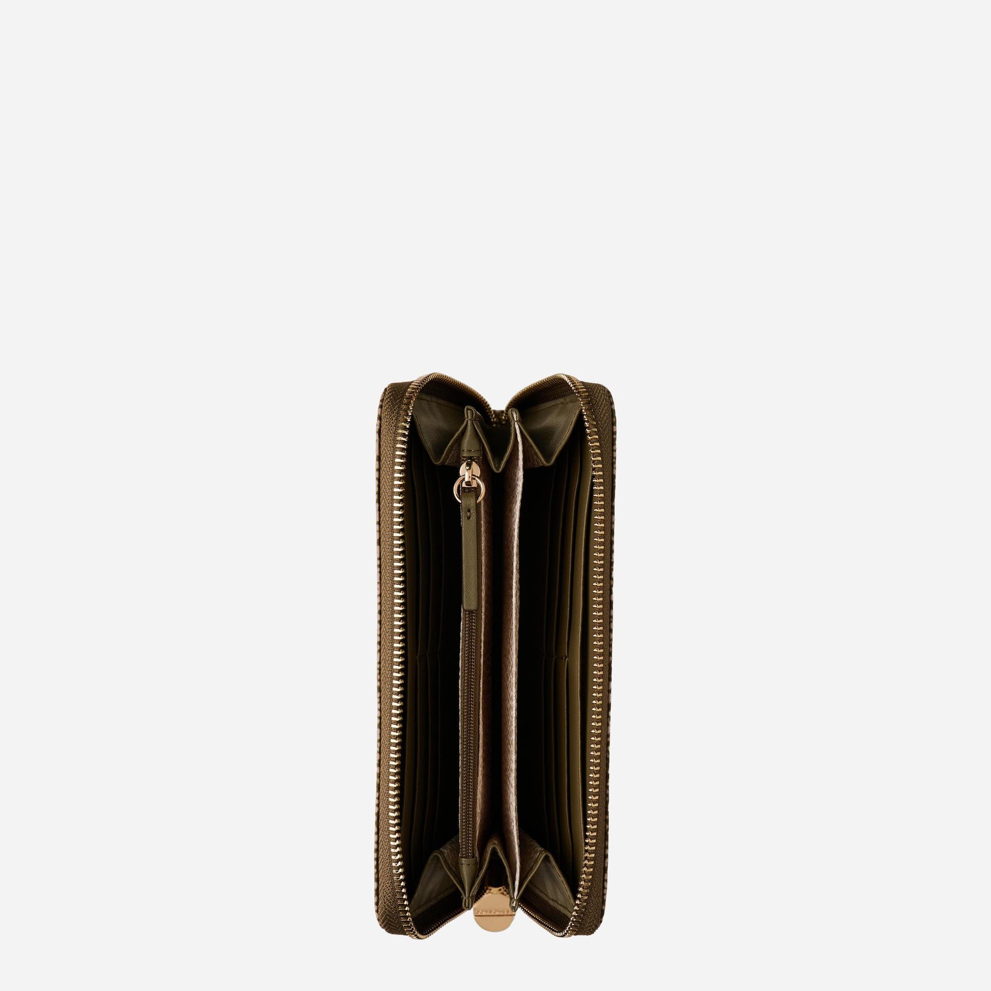 borbonese PORTAFOGLIO LARGE ZIP AROUND Olive 