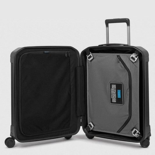 PIQUADRO Trolley bagaglio a mano rigido a 4 ruote nero/opaco 