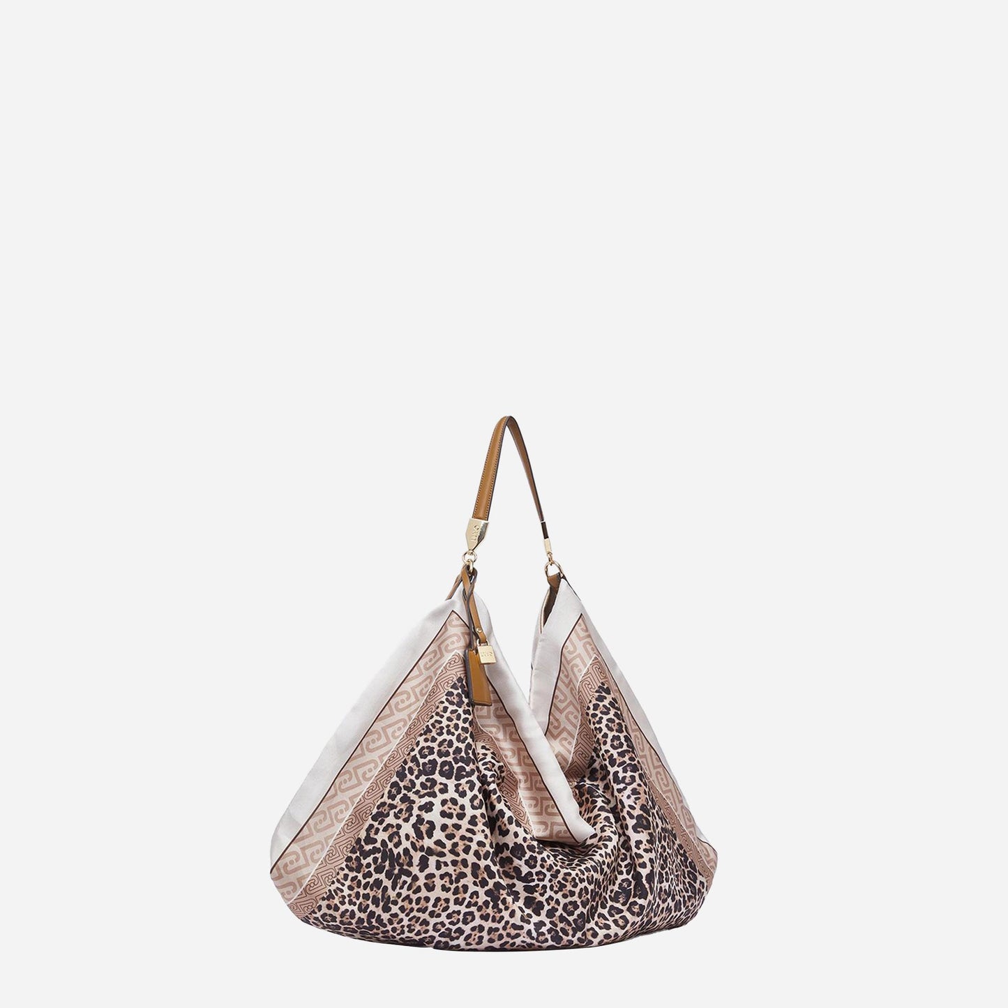 LIU JO Borsa foulard media Animalier natural 