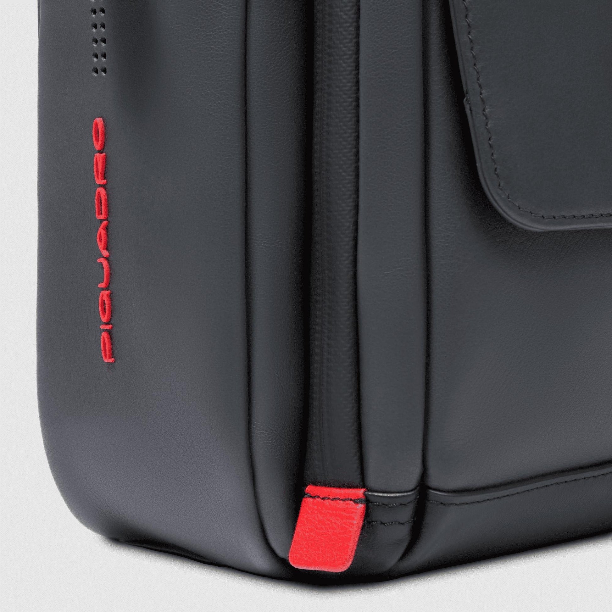 PIQUADRO Borsa messenger uomo in pelle porta pc Grigio/nero 