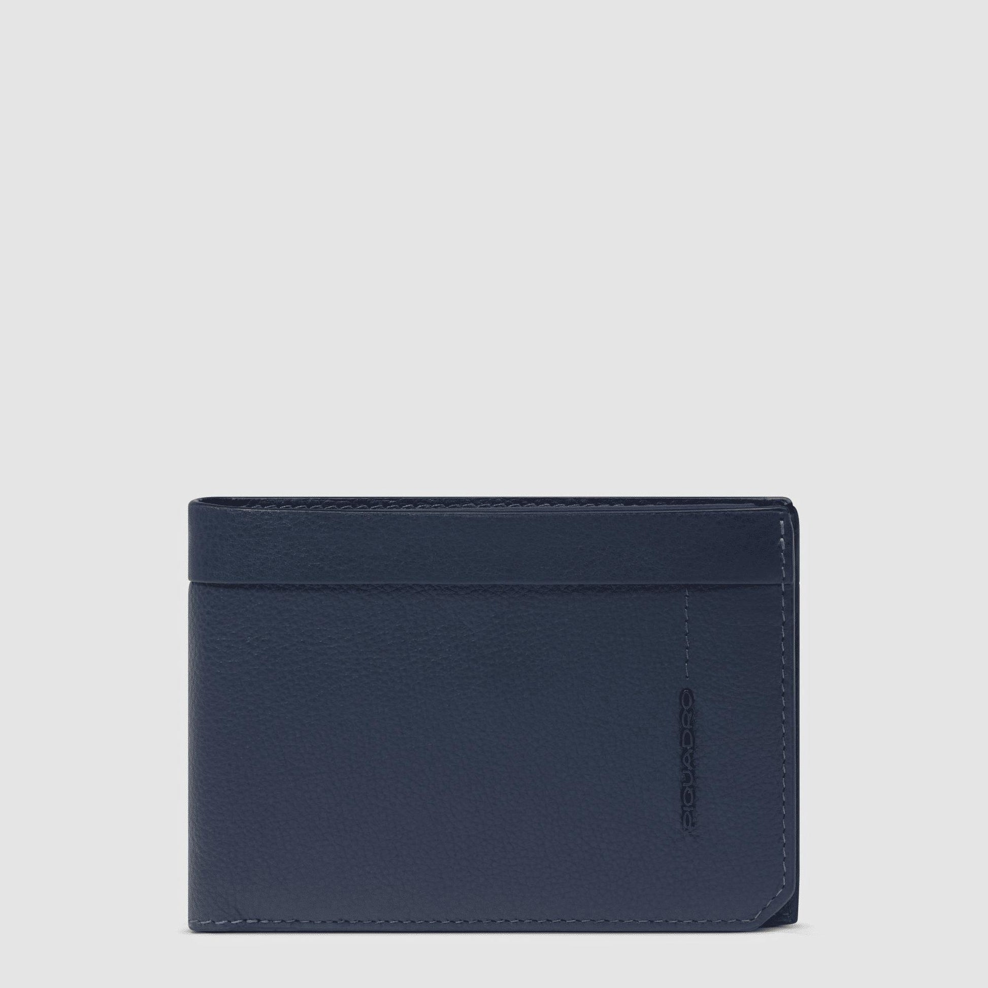 PIQUADRO Portafogli uomo con porta documenti, portamonete Blu 
