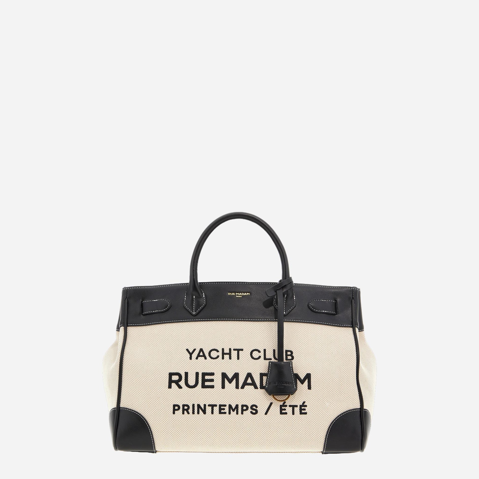 RUE MADAM RIVIERA TOTE CANVAS BLACK 