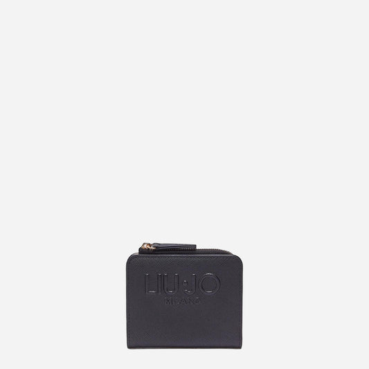LIU JO Porta tessere con logo BLACK 