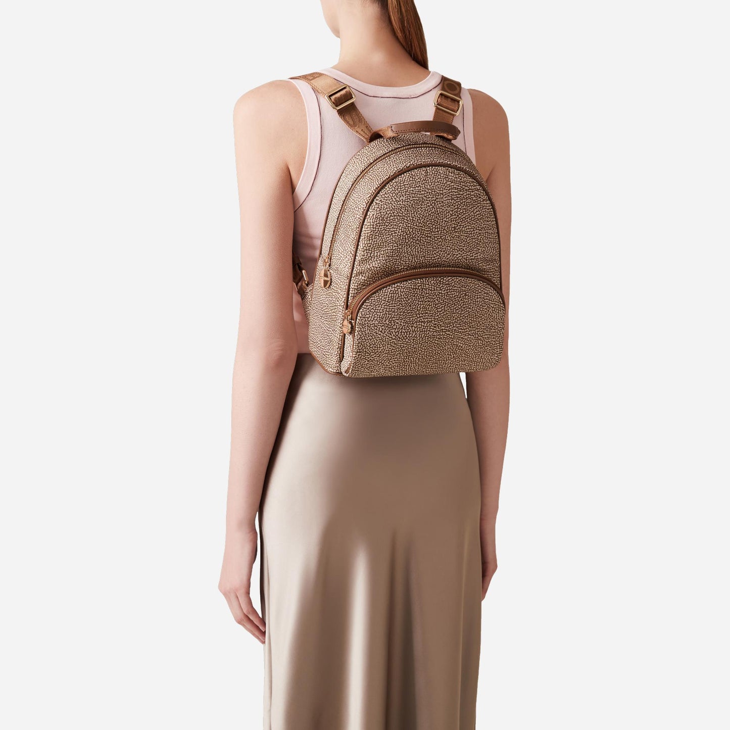 borbonese ZAINO MEDIUM Beige/marrone 