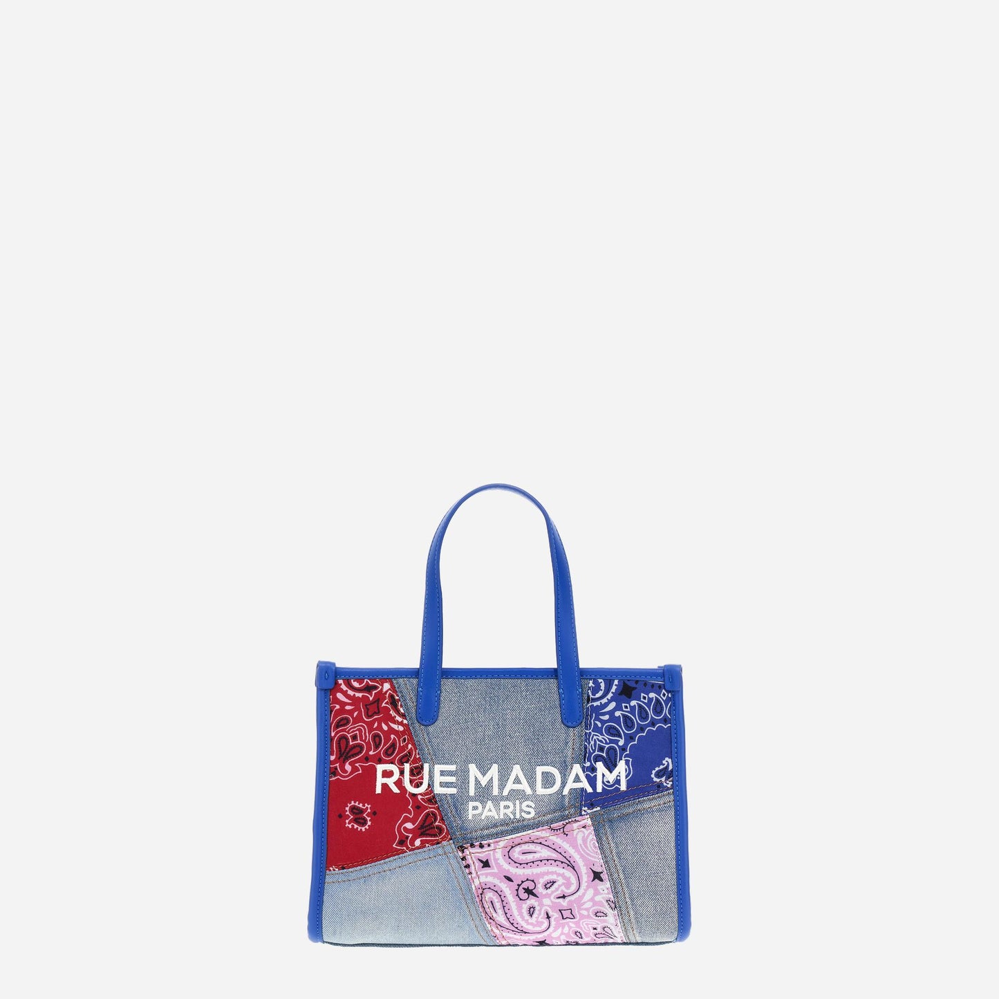 RUE MADAM PAISLEY MINI TOTE DENIM BLUE 