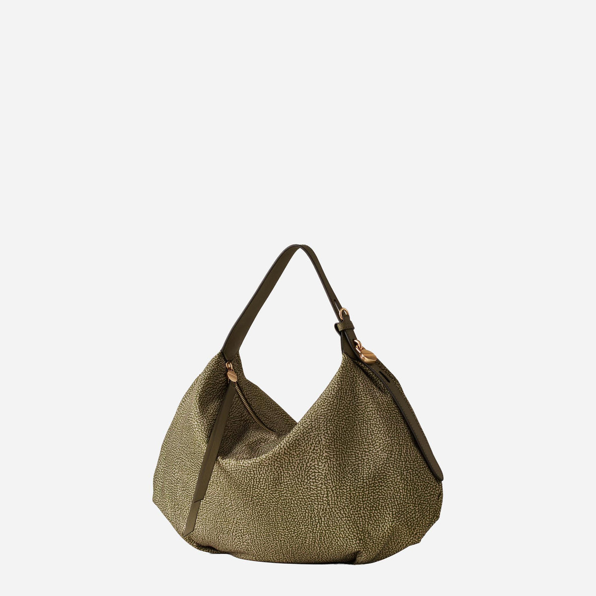 borbonese PRIVE BORSA HOBO MEDIUM Olive 