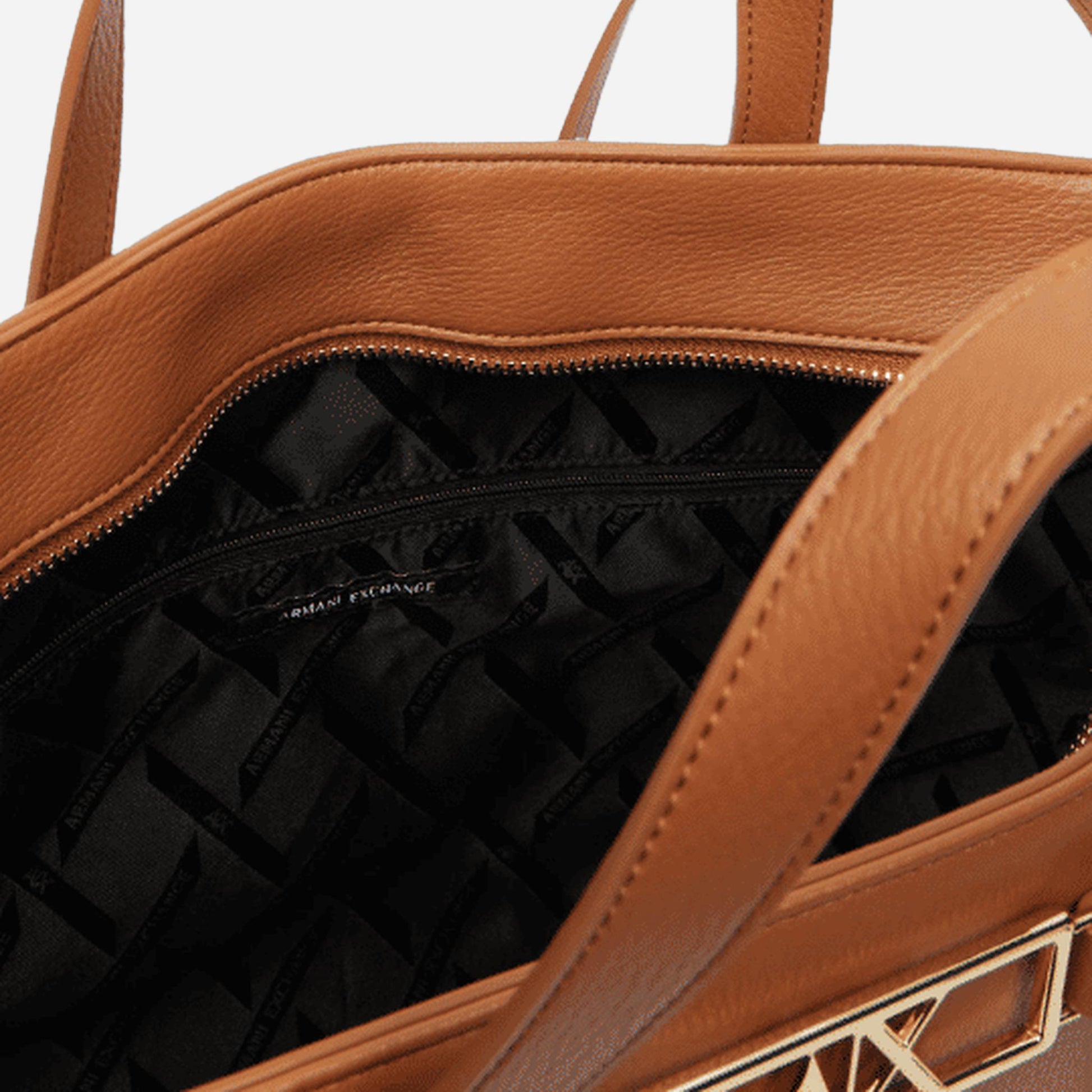 ARMANI EXCHANGE Shopper media in pelle SALINE CLAY 