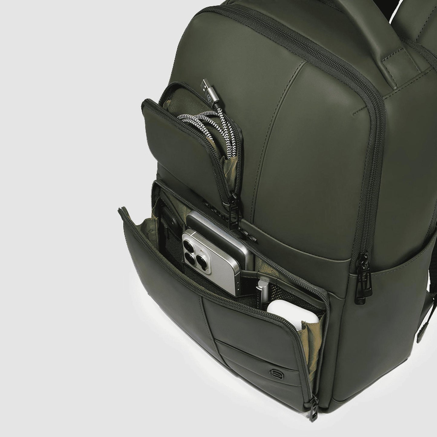 PIQUADRO Zaino uomo resistente all'acqua porta pc e iPad® Verde 