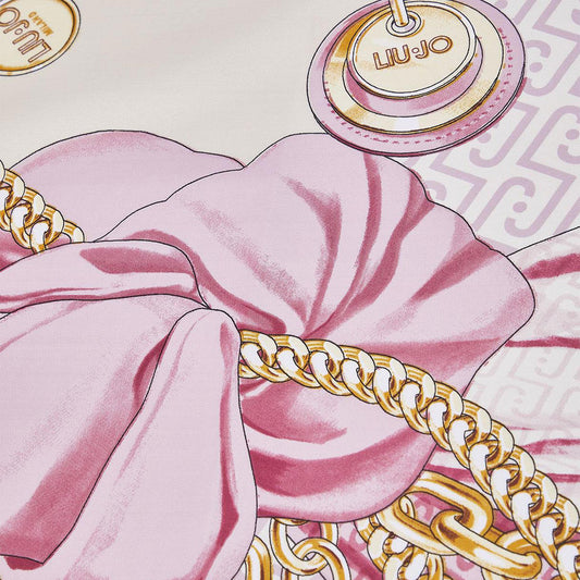 LIU JO Foulard grande con fiocco Soft peony 