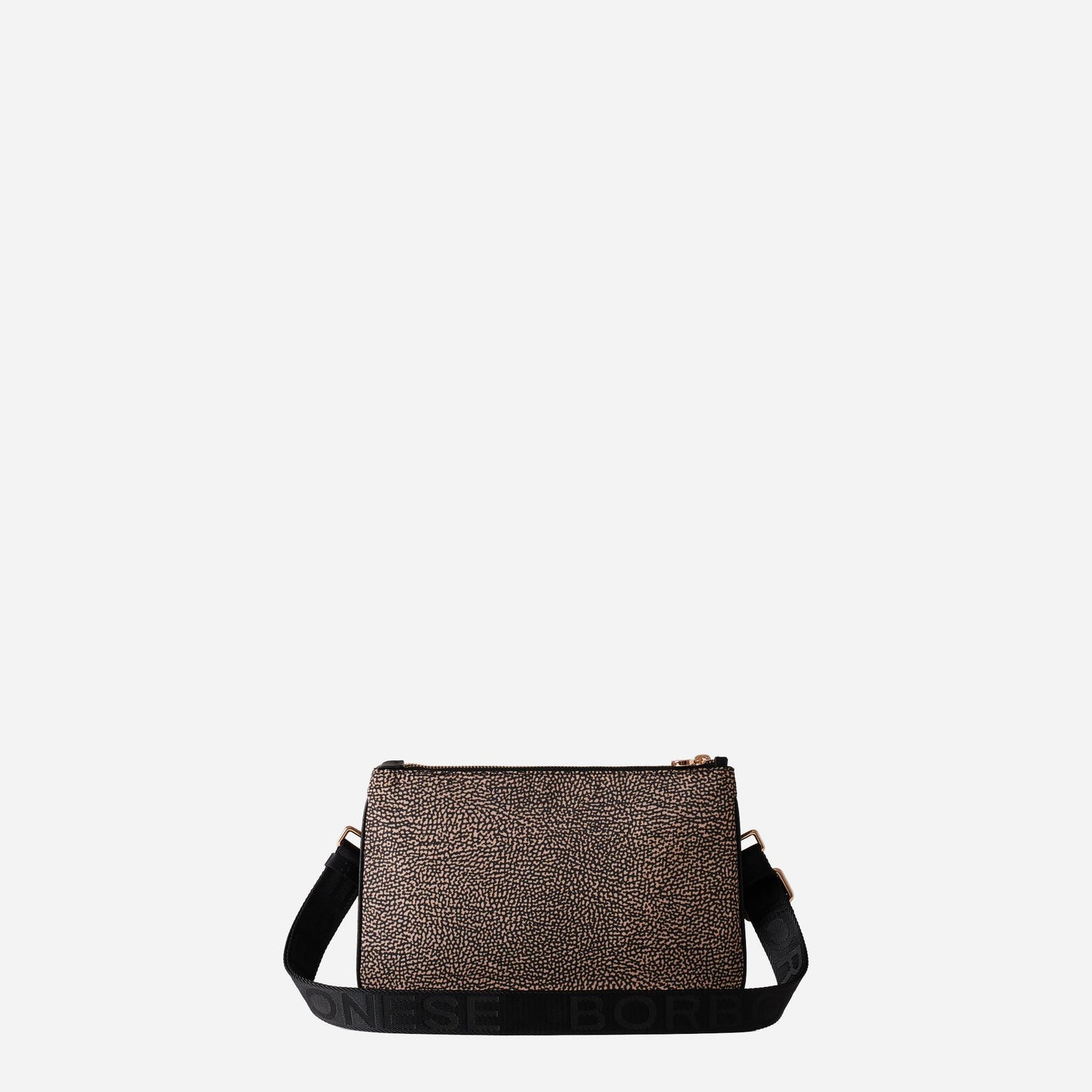 borbonese LUNA BAG SMALL OP NATURALE/NERO 