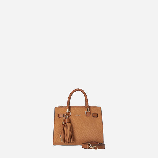 LIU JO Borsa satchel piccola con charms Sequoia 