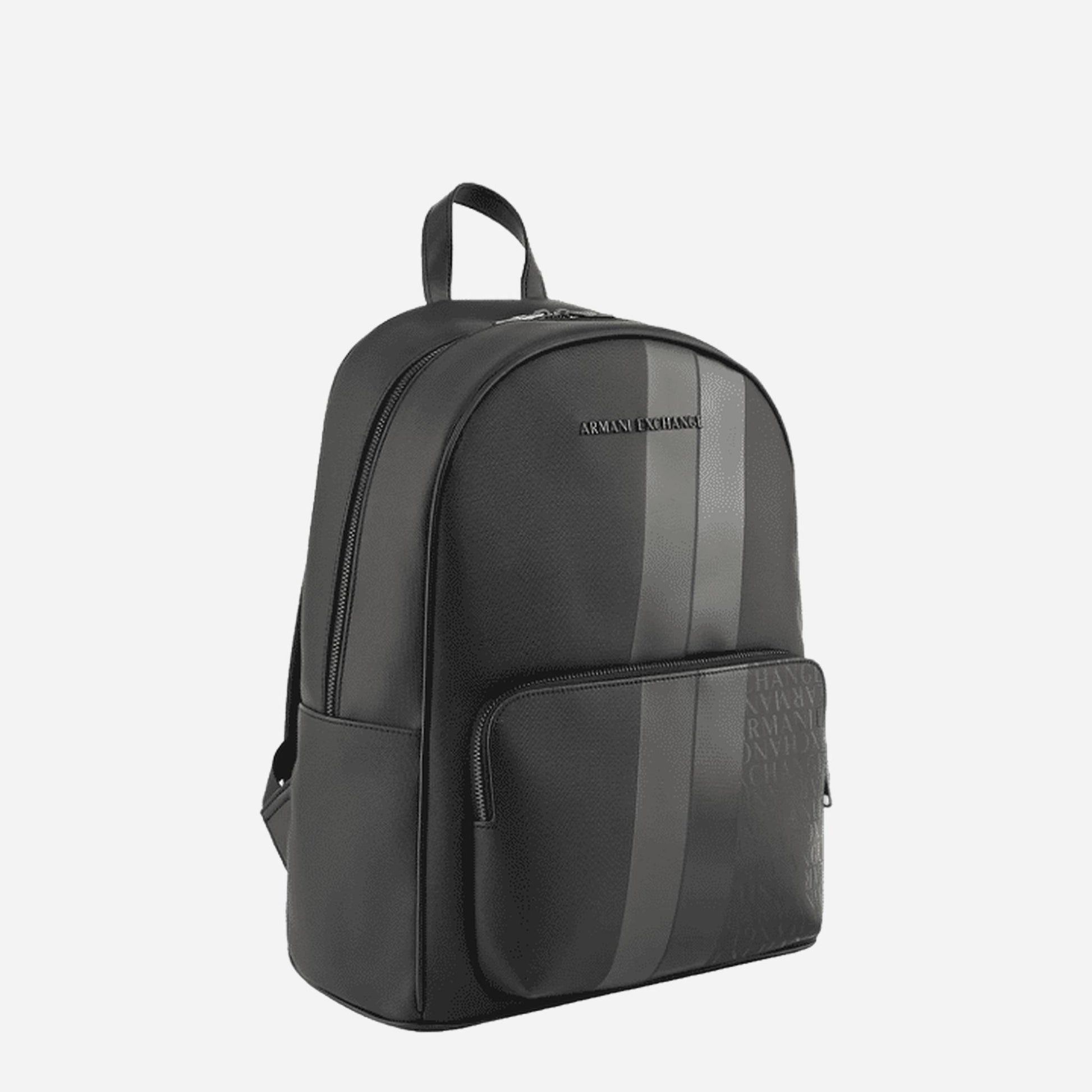 ARMANI EXCHANGE Zaino in pelle sintetica BLACK/GUNMETAL/SHINY BLACK 