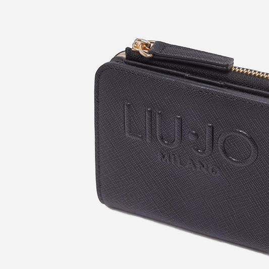 LIU JO Porta tessere con logo BLACK 