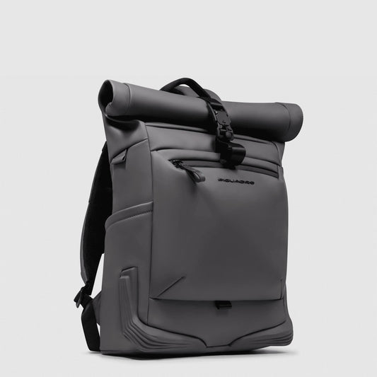 PIQUADRO Zaino roll-top per PC e iPad® Grigio 