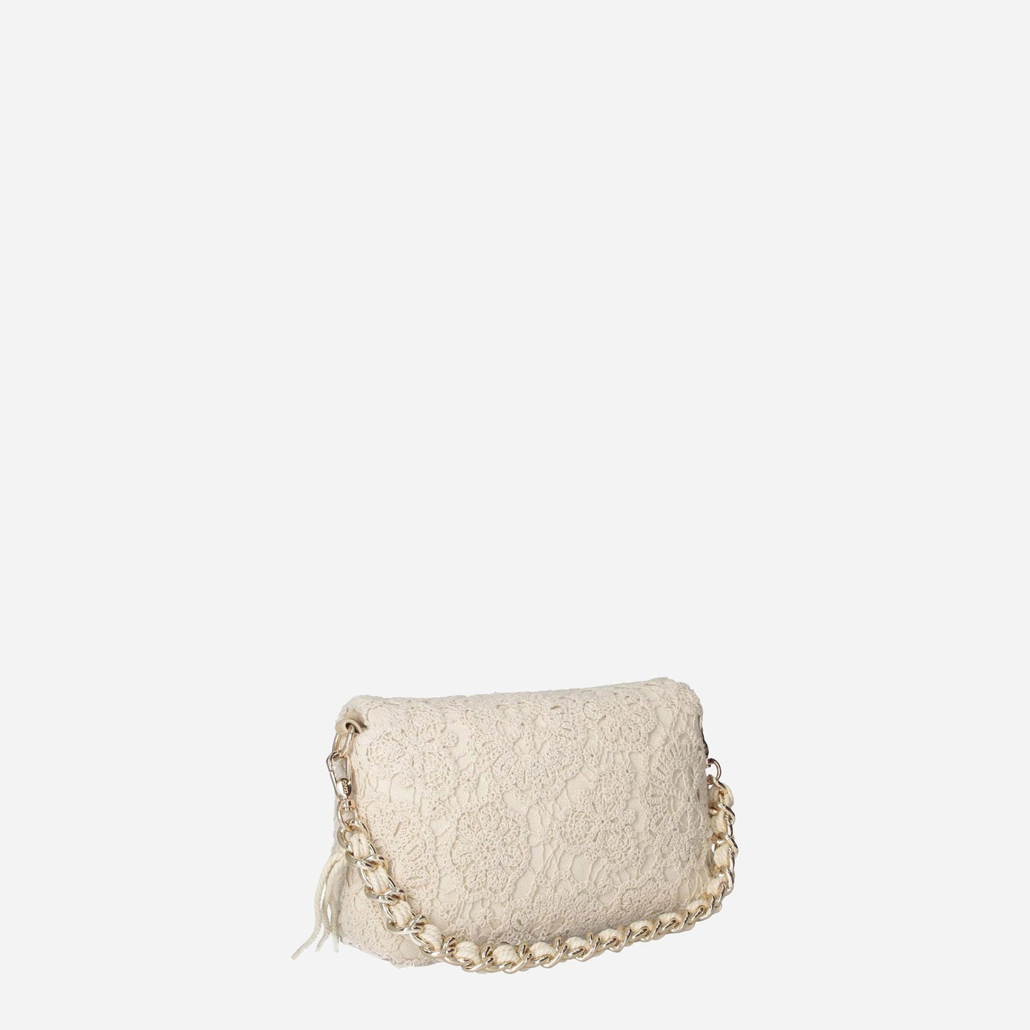 LIU JO Borsa media LaPuffy in crochet CREAM 